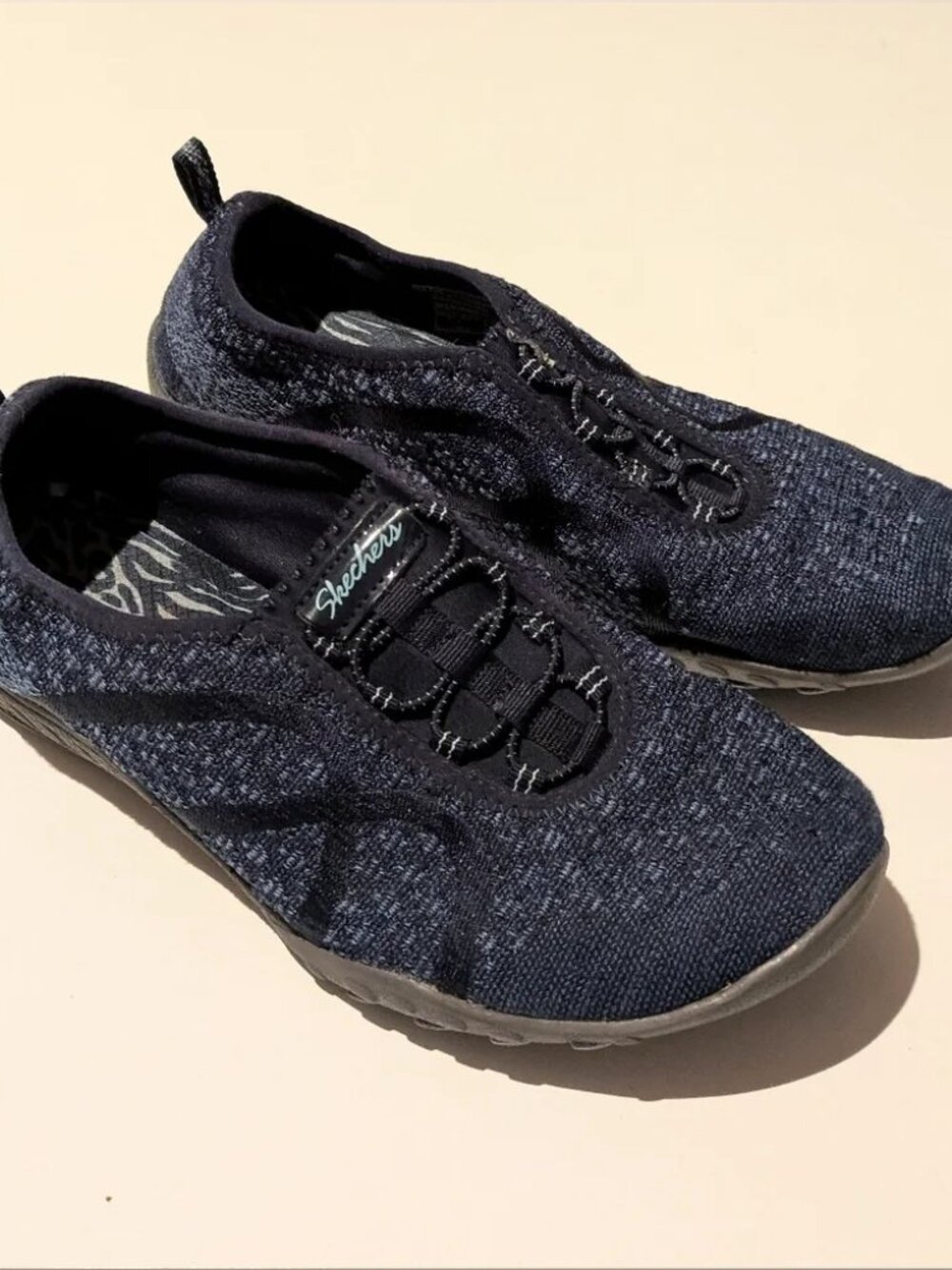 Skechers Slip On No Tie Sneakers Blue Size Woman 8.5